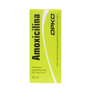 Product image of Amoxicilina 250 mg/5mL Jarabe 60 mL - Opko