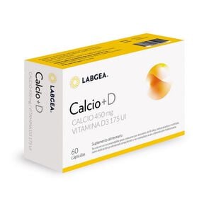 Calcio + D Calcio 450 mg Vitamina D3 175 UI 60 Cápsulas - Gea