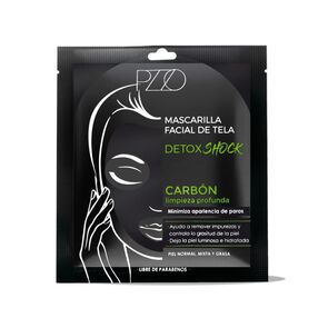 Product image of Mascarilla Facial Detox Shock Tela Carbón - Petrizzio