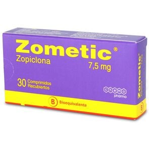 Product image of Zometic Zopiclona 7,5 mg 30 Comprimidos Recubiertos - Chemopharma