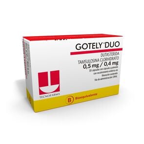 Gotely Duo Dutasterida 0,5 mg 30 Cápsulas Liberación Sostenida - Tecnofarma