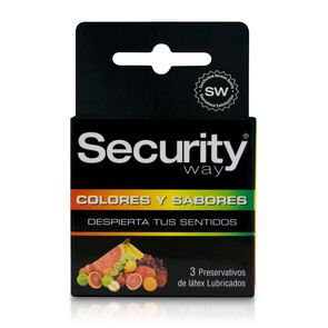 Security Way Colores y Sabores 3 Preservativos