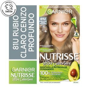 Product image of Coloración Garnier Ultra Cobertura 81 Rubio Claro Cenizo Profundo - Nutrisse