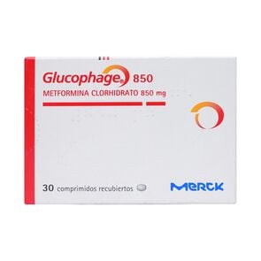 Glucophage Metformina 850 mg 30 Comprimidos - Merck