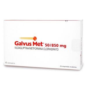 Galvus Met Vildagliptina 50 mg / Metformina 850 mg de 28 Comprimidos - Axon