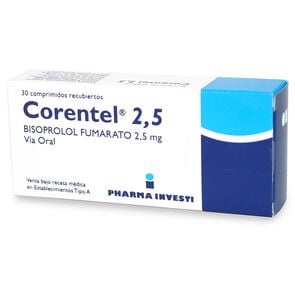 Corentel Bisoprolol 2,5 mg 30 Comprimidos Recubiertoss - Pharma investi