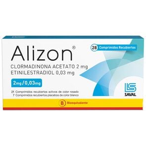 Product image of Alizon Clormadinona Acetato 2 mg Etinilestradiol - Saval