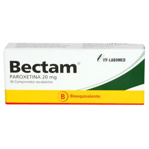 Product image of Bectam Paroxetina 20 mg 30 Comprimidos - Labomed