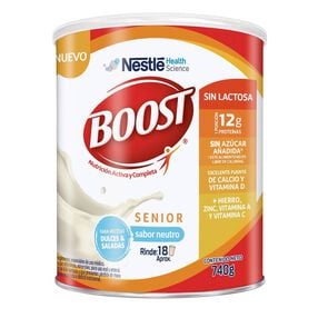 Product image of Alimento en Polvo para adulto Senior sin Lactosa Sabor Neutro 740g - Boost