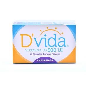 Product image of Dvida Vitamina D3 800 UI 35 Cápsulas Blandas - Andromaco etico