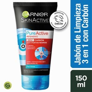 Product image of Limpiador Integral 3 en 1 de Carbón Pure Active - Garnier skin active