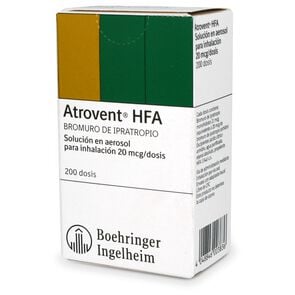 Atrovent HFA Bromuro de Ipratropio 20 mcg / DS Inhalador Bucal 200 Dosis - Boehringer