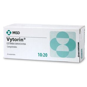 Vytorin 10/20 Ezetimiba 10 mg 28 Comprimidos - Axon organon