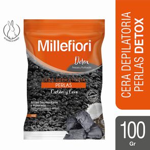 Detox Cera Depilatoria En Perlas Carbón y Coco 100 grs - Millefiori