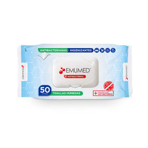 Toallitas Húmedas Antibacterial Higienizantes X50 - Emumed