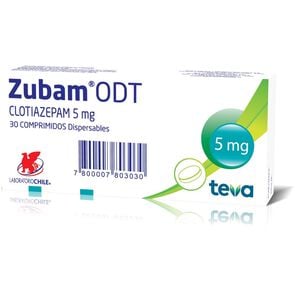 Product image of Zubam ODT 5mg  30 Comprimidos Dispersables - Chile recetario