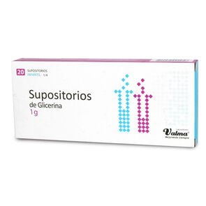 Glicerina 0,91 gr 20 Supositorios 1/4 - Valma