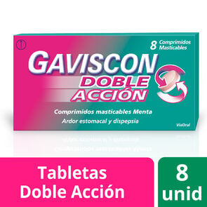 Gaviscon Doble Acción 8 Comprimidos - Reckitt