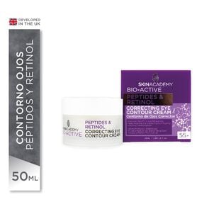 Product image of Crema Contorno Ojos Antiarrugas 55 + Peptides & Retinol 25 mL - Skin academy