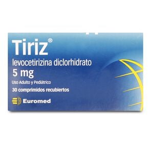 Tiriz Levocetirizina 5 mg 30 Comprimidos Recubiertos - Eurofarma