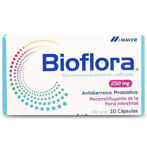 Bioflora Saccharomyces 250 mg 10 Cápsulas - Maver