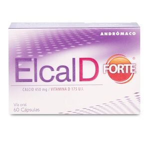 Product image of Elcal-D Forte Calcio 450 mg Vitamina D 175 UI 60 Cápsulas - Andromaco etico