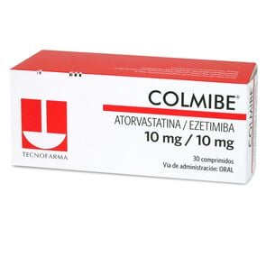 Product image of Colmibe Atorvastatina / Ezetimiba 10 mg / 10 mg 30 Comprimidos - Tecnofarma