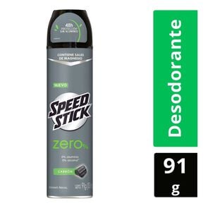 Desodorante en spray zero% carbón 91g - Speed stick