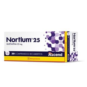 Nortium 25 Quetiapina 25 mg 30 Comprimidos - Ascend