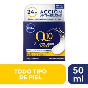 Product image of Crema Facial Antiarrugas Noche Q10 Power 50 mL - Nivea