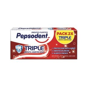 Pack Pasta Dental Triple Menta Americana - Pepsodent