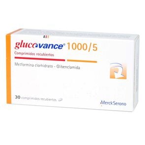 Glucovance Metformina 1000 mg 30 Comprimidos - Merck