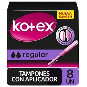 Tampón Evolution Regular con Aplicador Flujo Leve a Moderado 8 Unidades - Kotex