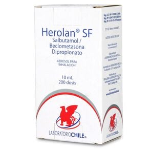 Herolan Sf Beclometasona 50 mcg Inhalador Bucal 200 Dosis - Laboratorio chile