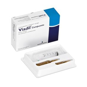 Viadil Pargeverina clorhidrato 5 mg / mL Compuesto Solución Inyectable 1 mL 2 Ampollas - Pharma investi