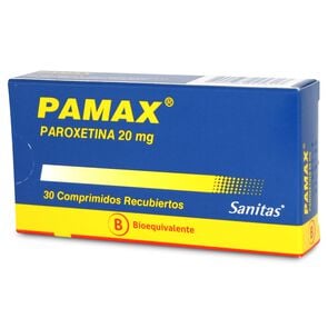 Product image of Pamax Paroxetina 20 mg 30 Comprimidos Recubierto - Sanitas