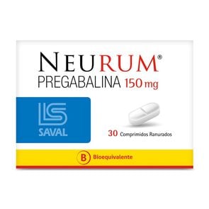 Neurum Pregabalina 150 mg 30 Comprimidos Ranurados - Saval