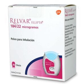 Relvar Ellipta Fluticasona Furoato 200 mcg Inhalador Bucal 30 Dosis - Glaxo farma