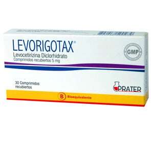 Levorigotax Levocetirizina 5 mg 30 Comprimidos Recubierto - Prater