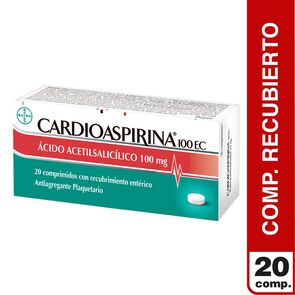 Cardioaspirina 100 EC Ácido Acetilsalicílico 100 mg 20 Comprimidos - Bayer popular