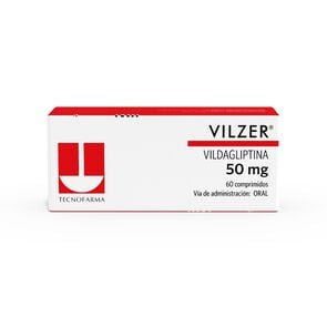 Vildagliptina 50mg 60 Comprimidos - Tecnofarma