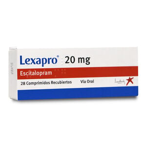 Lexapro Escitalopram 20 mg 28 Comprimidos Recubiertos - Lundbeck