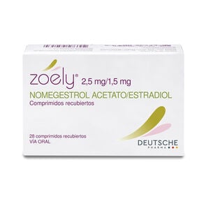 Product image of Zoely Nomegestrol Acetato 2,5 mg 28 Comprimidos Recubiertos - Deutsche pharma