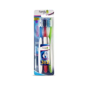 Product image of Cepillo Dental Adulto Duro Pack 3 Cepillos - Family set