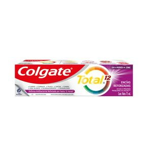 Total 12 Crema Dental Anti-caries con Flúor Encías Reforzadas 75 mL - Colgate