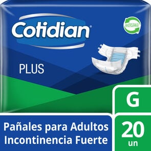 Product image of Pañal Adulto Incontinencia Fuerte Talla G 20 Unidades - Cotidian