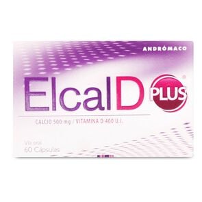 Elcal-D Plus Calcio 500 mg Vitamina D 400 UI 60 Cápsulas - Andromaco etico