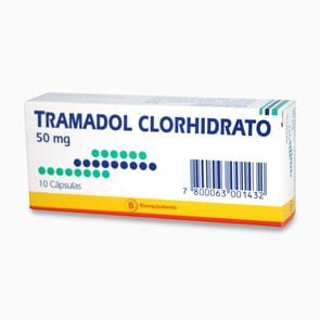 Tramadol Clorhidrato 50 mg 10 Cápsulas - Genericos bioequivalentes