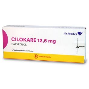 Cilokare Carvedilol 12,5 mg 30 Comprimidos Recubiertos - Dr reddys