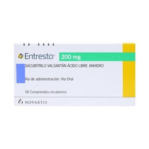 Product image of Entresto Sacubitrilo ValsartAcL/Anhid 200 mg 56 Comprimidos - Axon